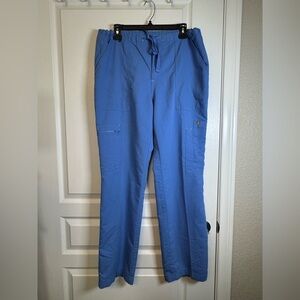 FIGS Technical Blue Drawstrings Surgeon Pharmacist Doctor Nurse Cargo Scrubs EUC